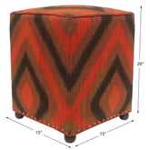 handmade Traditional Ottoman Red Black Hand-made SQUARE 100% WOOL